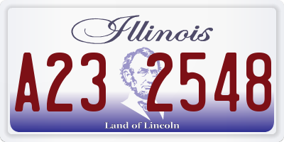 IL license plate A232548