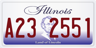 IL license plate A232551