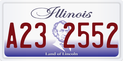 IL license plate A232552