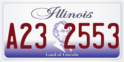 IL license plate A232553