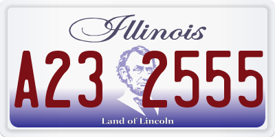 IL license plate A232555