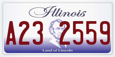 IL license plate A232559