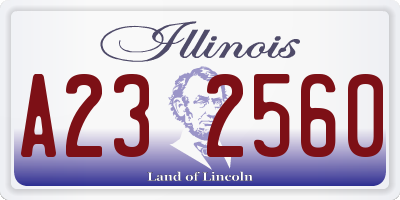 IL license plate A232560