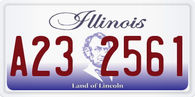 IL license plate A232561
