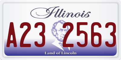 IL license plate A232563