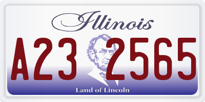 IL license plate A232565