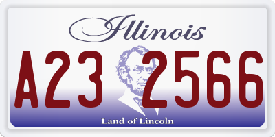 IL license plate A232566