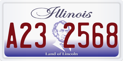 IL license plate A232568