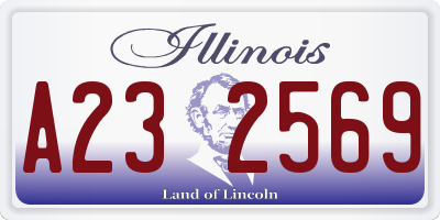 IL license plate A232569