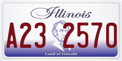 IL license plate A232570