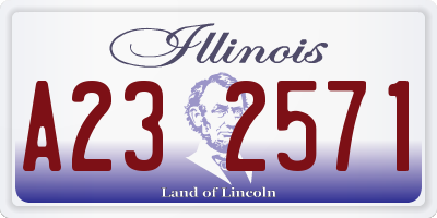 IL license plate A232571