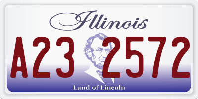 IL license plate A232572