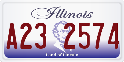 IL license plate A232574