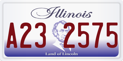 IL license plate A232575