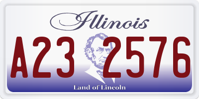 IL license plate A232576