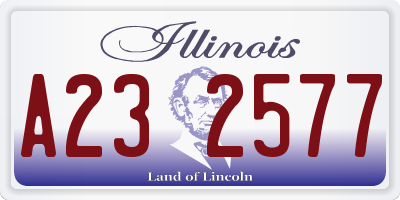 IL license plate A232577