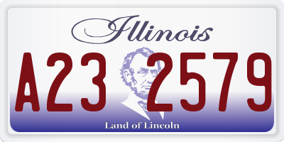 IL license plate A232579