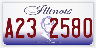 IL license plate A232580