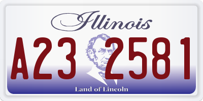 IL license plate A232581