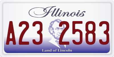 IL license plate A232583