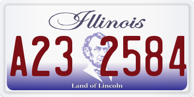 IL license plate A232584