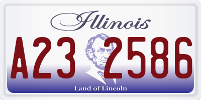 IL license plate A232586