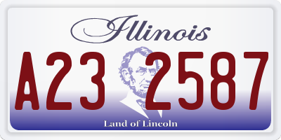 IL license plate A232587