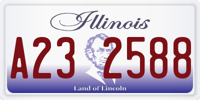 IL license plate A232588