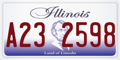IL license plate A232598