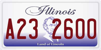 IL license plate A232600