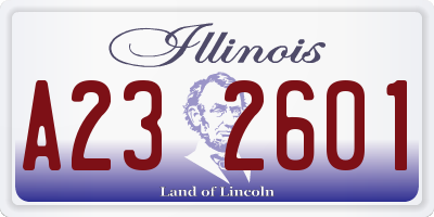IL license plate A232601