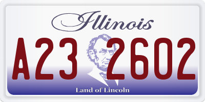 IL license plate A232602