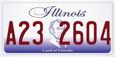 IL license plate A232604