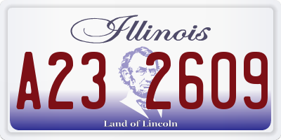 IL license plate A232609