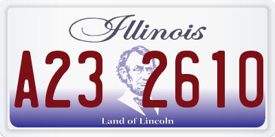 IL license plate A232610