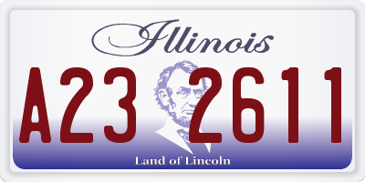 IL license plate A232611
