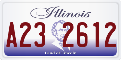 IL license plate A232612