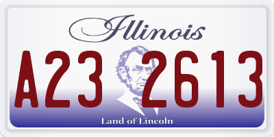 IL license plate A232613
