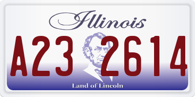 IL license plate A232614