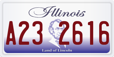 IL license plate A232616