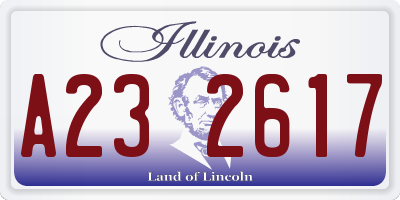 IL license plate A232617