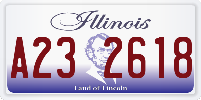 IL license plate A232618