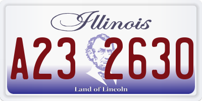 IL license plate A232630
