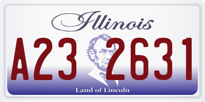 IL license plate A232631