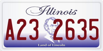 IL license plate A232635