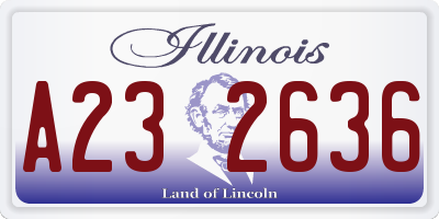 IL license plate A232636