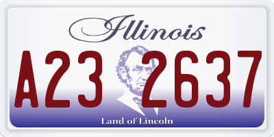 IL license plate A232637