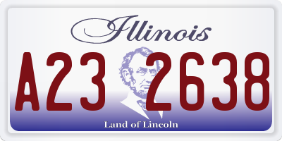 IL license plate A232638