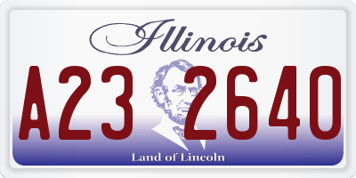 IL license plate A232640