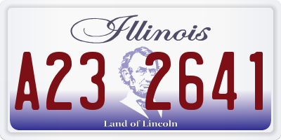 IL license plate A232641
